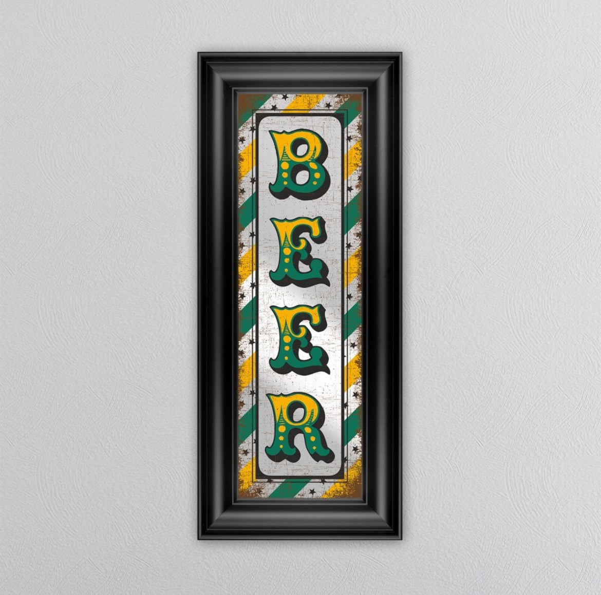 Beer (Colour) Vintage Design Mirror