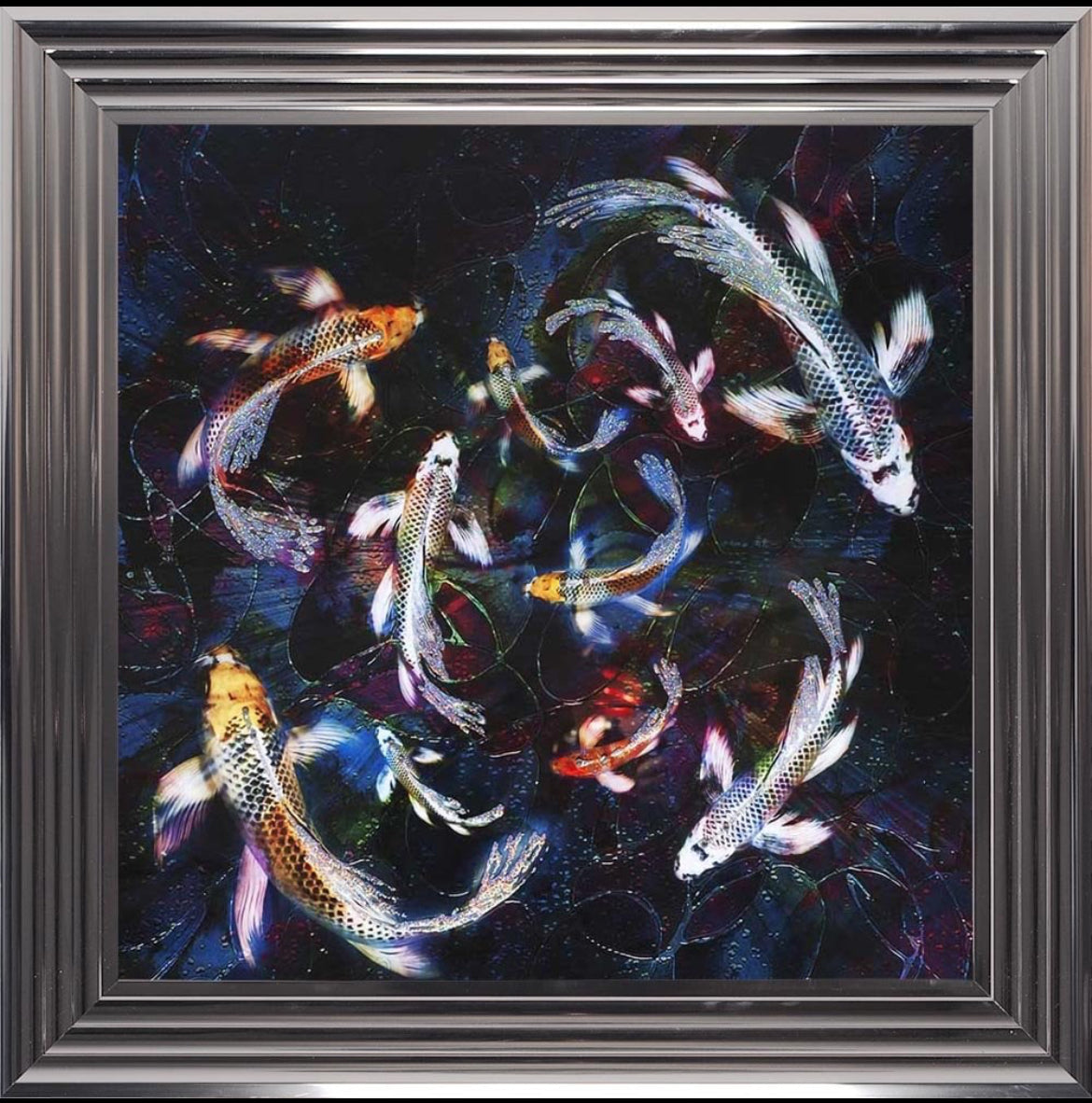 Colourful Koi Pond Framed Wall Art view 2