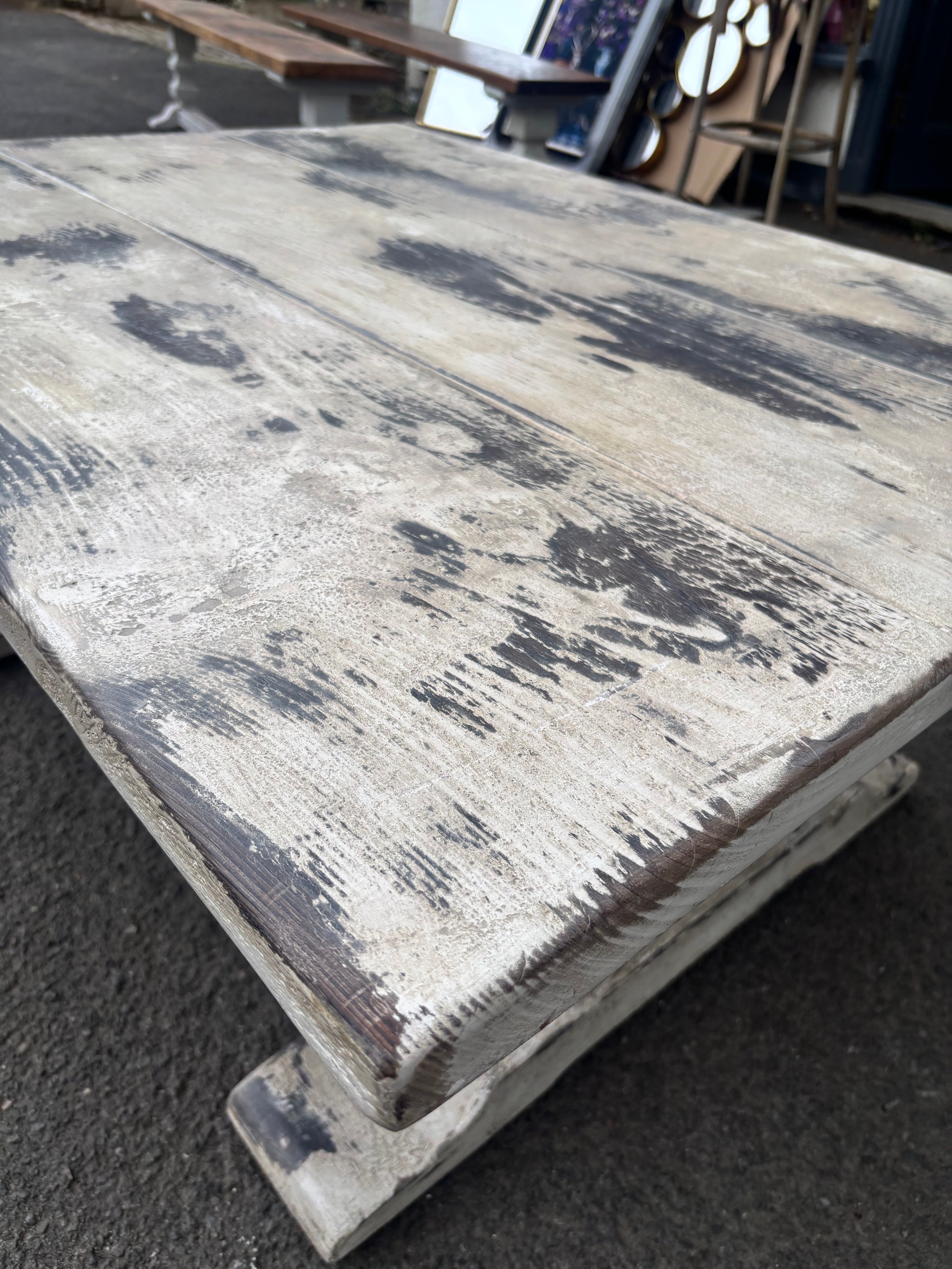 Twin Pedestal Coffee Table