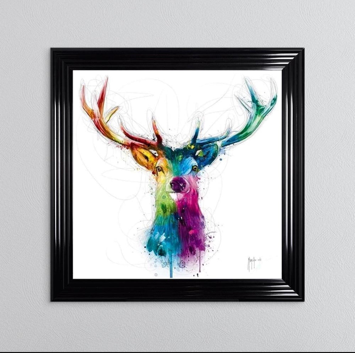 Free and Wild Stag Framed Wall Art Patrice Murciano