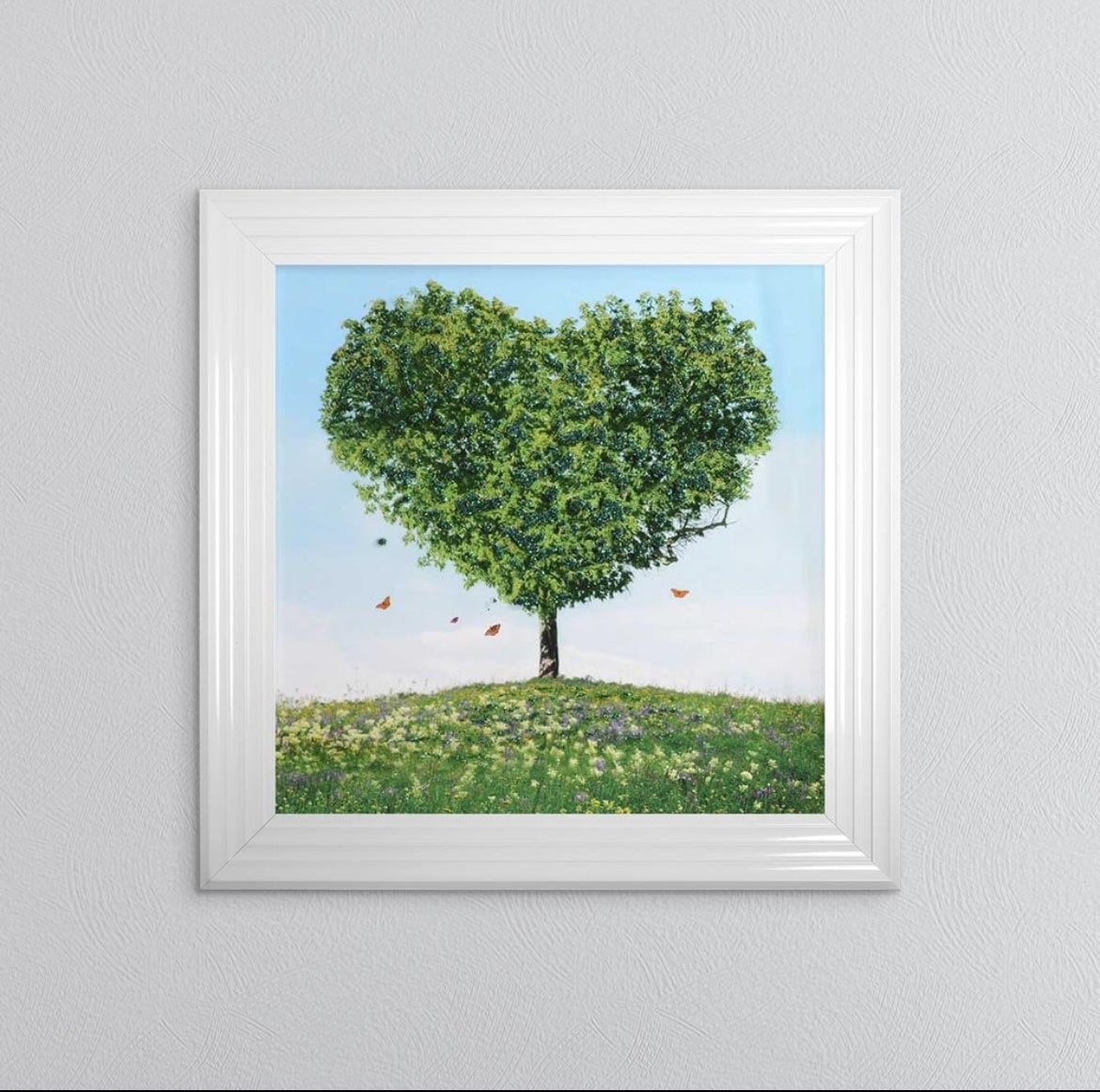 Green Tree Of Love Framed Wall Art view 2