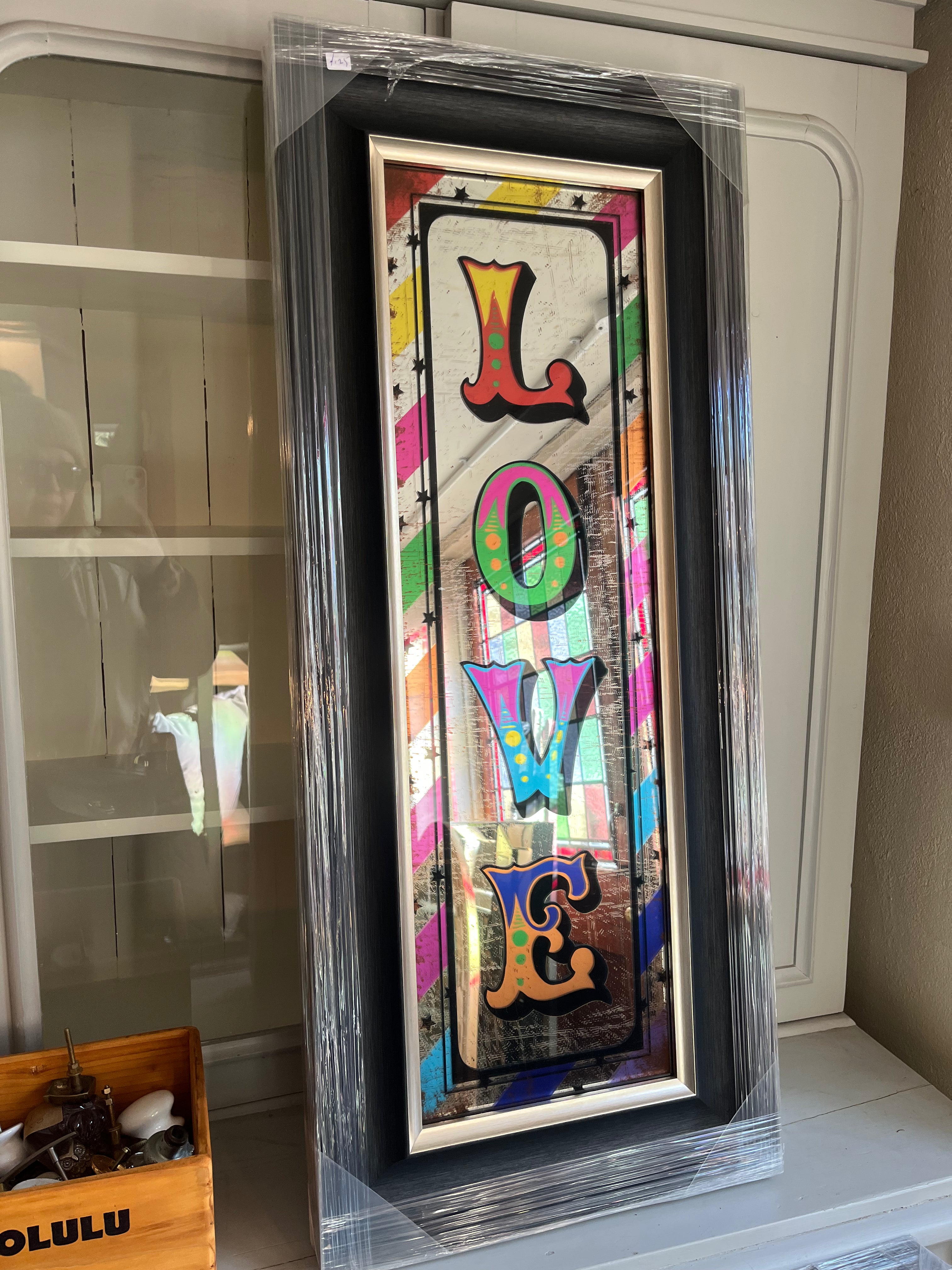LOVE (COLOUR) VINTAGE DESIGN MIRROR