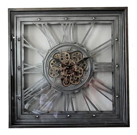 Large 80cm Gear Clock Minster