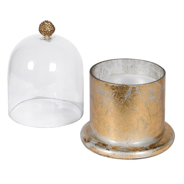 Large Gold Lidded Candle Jar view 2