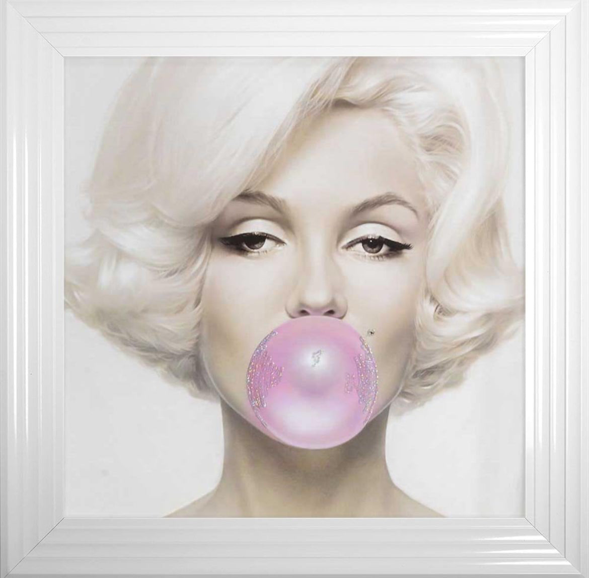 Marilyn Monroe Blowing Gum Framed Wall Art