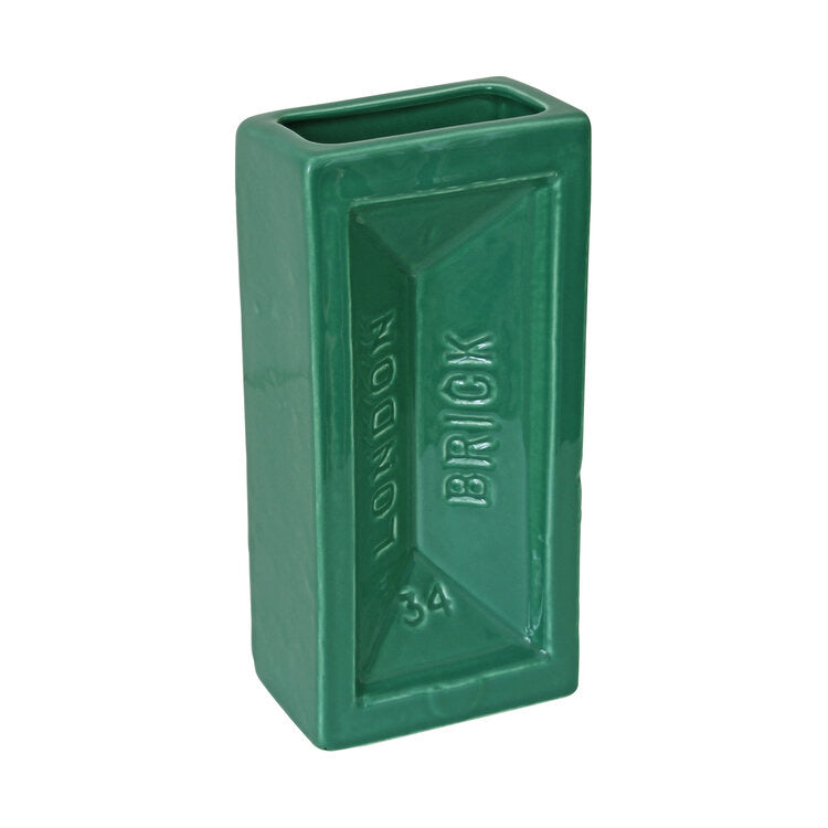London Brick Vase Green
