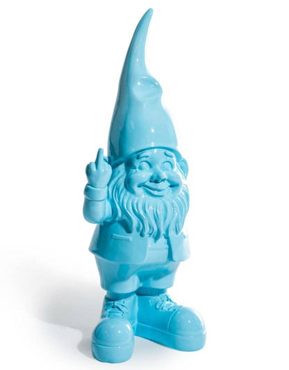 Medium Bright Blue &quot;Naughty Gnome&quot; Figure