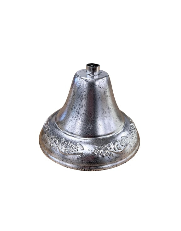 6 Branch Silver Leaf Shallow Chandelier Ceiling Fixing