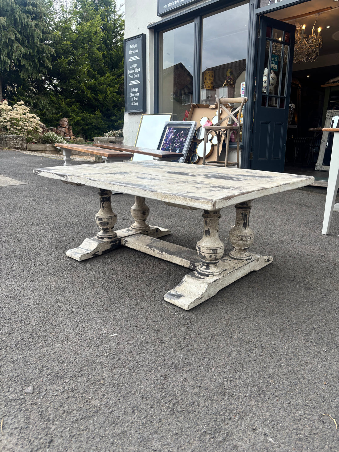 Twin Pedestal Coffee Table