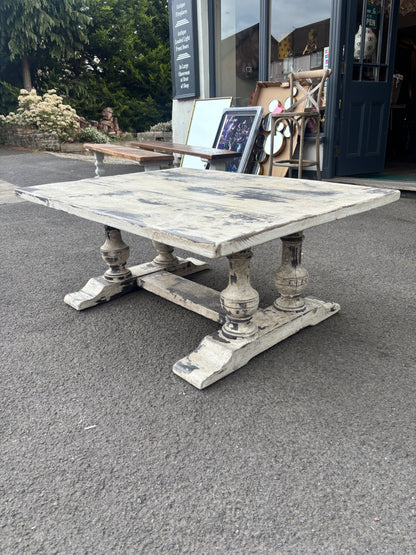 Twin Pedestal Coffee Table