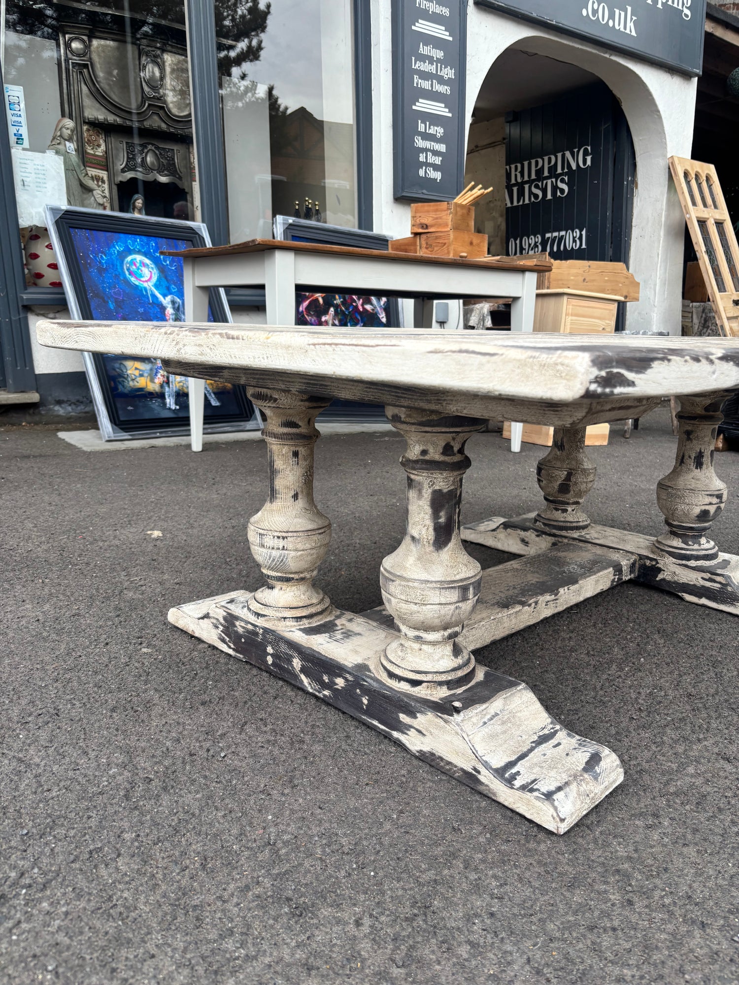 Twin Pedestal Coffee Table
