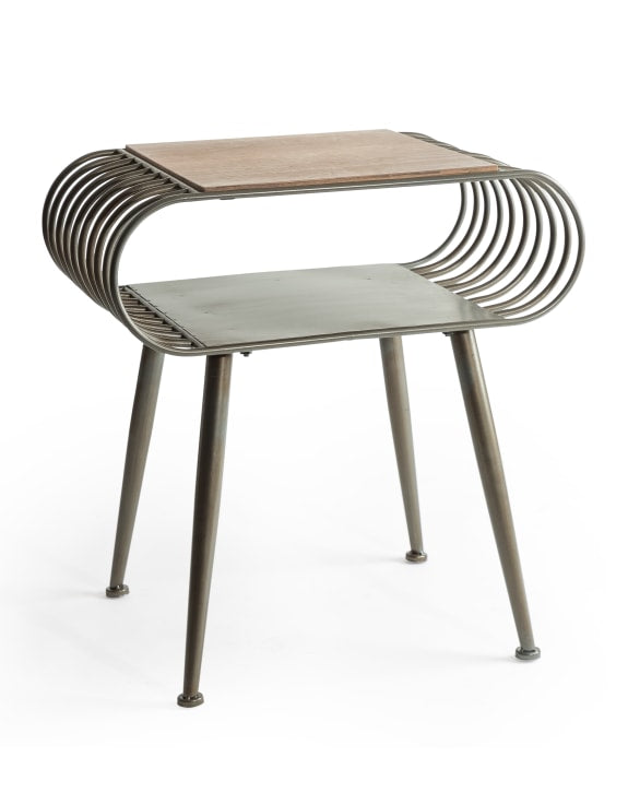 Arndale Metal and Wood Side Table