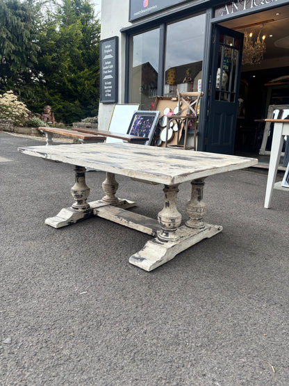 Twin Pedestal Coffee Table