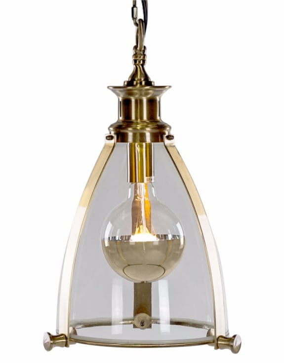 Brass & Glass Lantern Ceiling Light