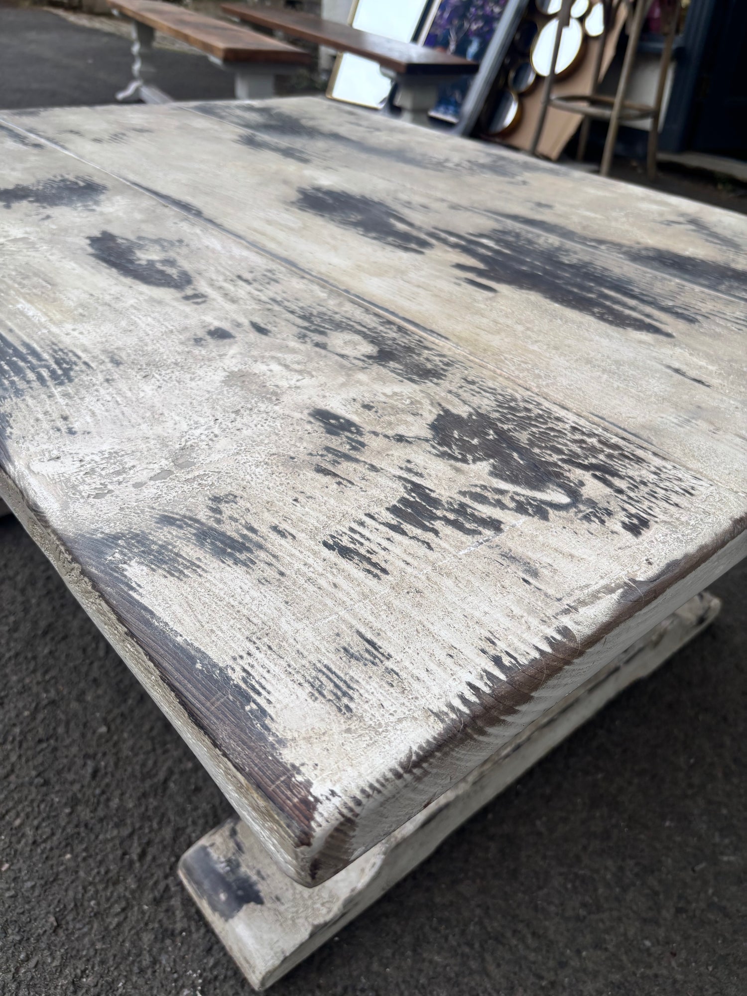 Twin Pedestal Coffee Table