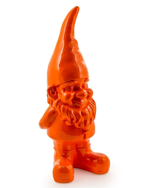 Large Standing Gnome Figure Orange