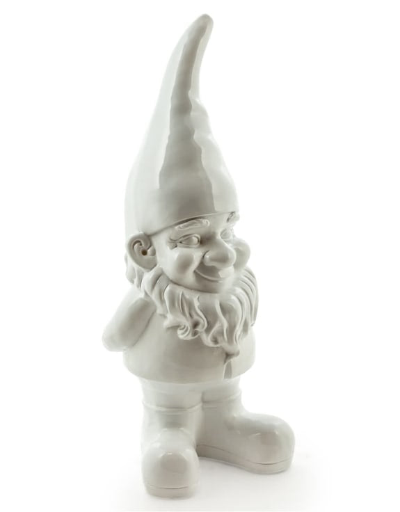 Large Standing Gnome Figure White