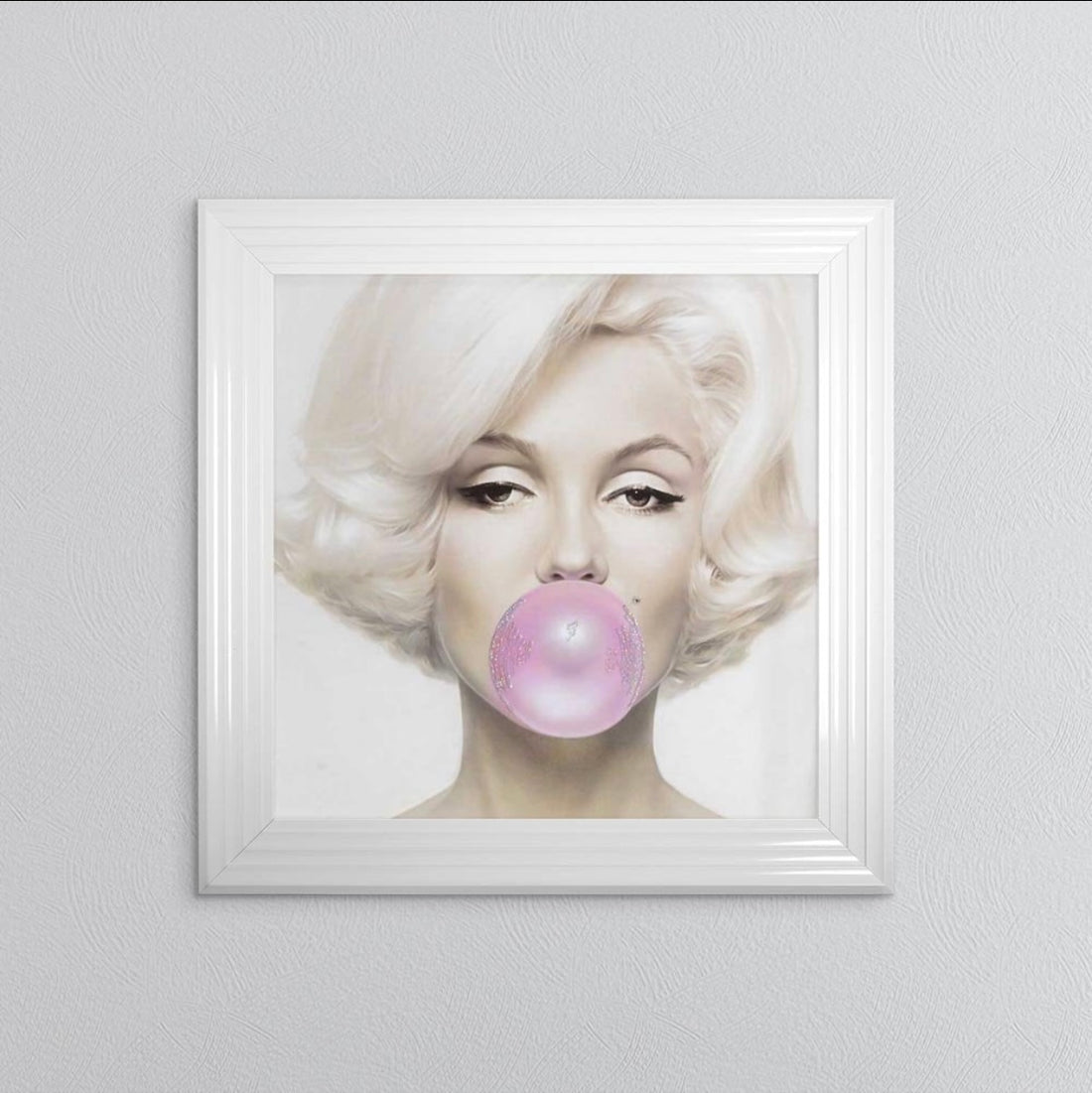 Marilyn Monroe Blowing Gum Framed Wall Art