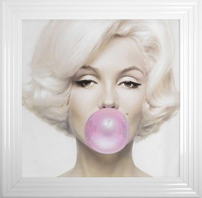 Marilyn Monroe Blowing Gum Framed Wall Art 