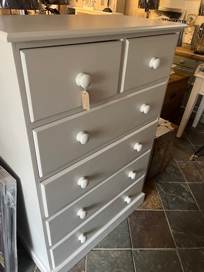 Painted Pine 2/4 chest of drawers