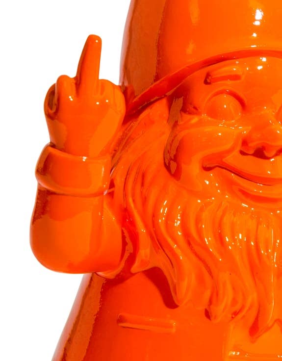 Medium Bright Orange &quot;Naughty Gnome&quot; Figure